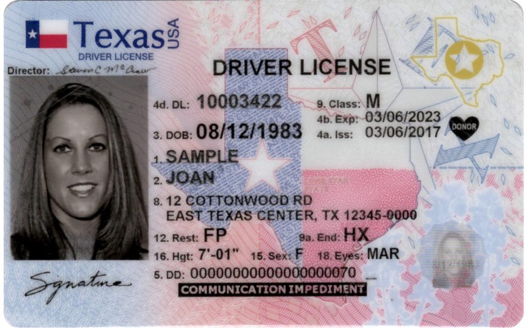 Texas Drivers license